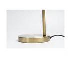 Arc Metal Floor Lamp - Black/Chrome, Brass, Copper, 1400mm High, PL0052 - Weathered Brass