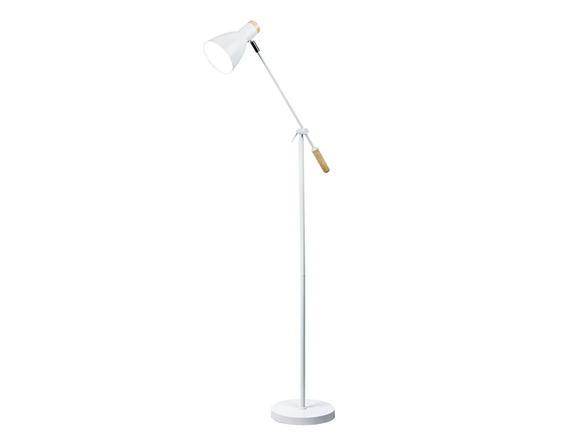 Scandinavian Style Adjustable Floor Lamp White