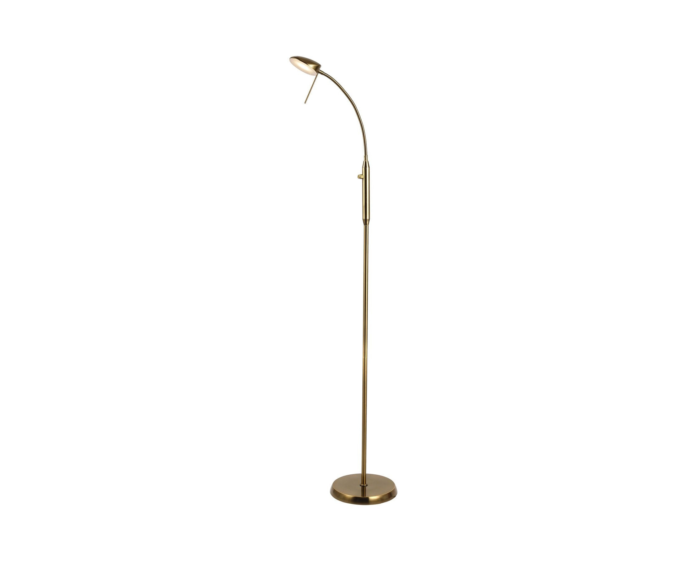 small brass floor lamp