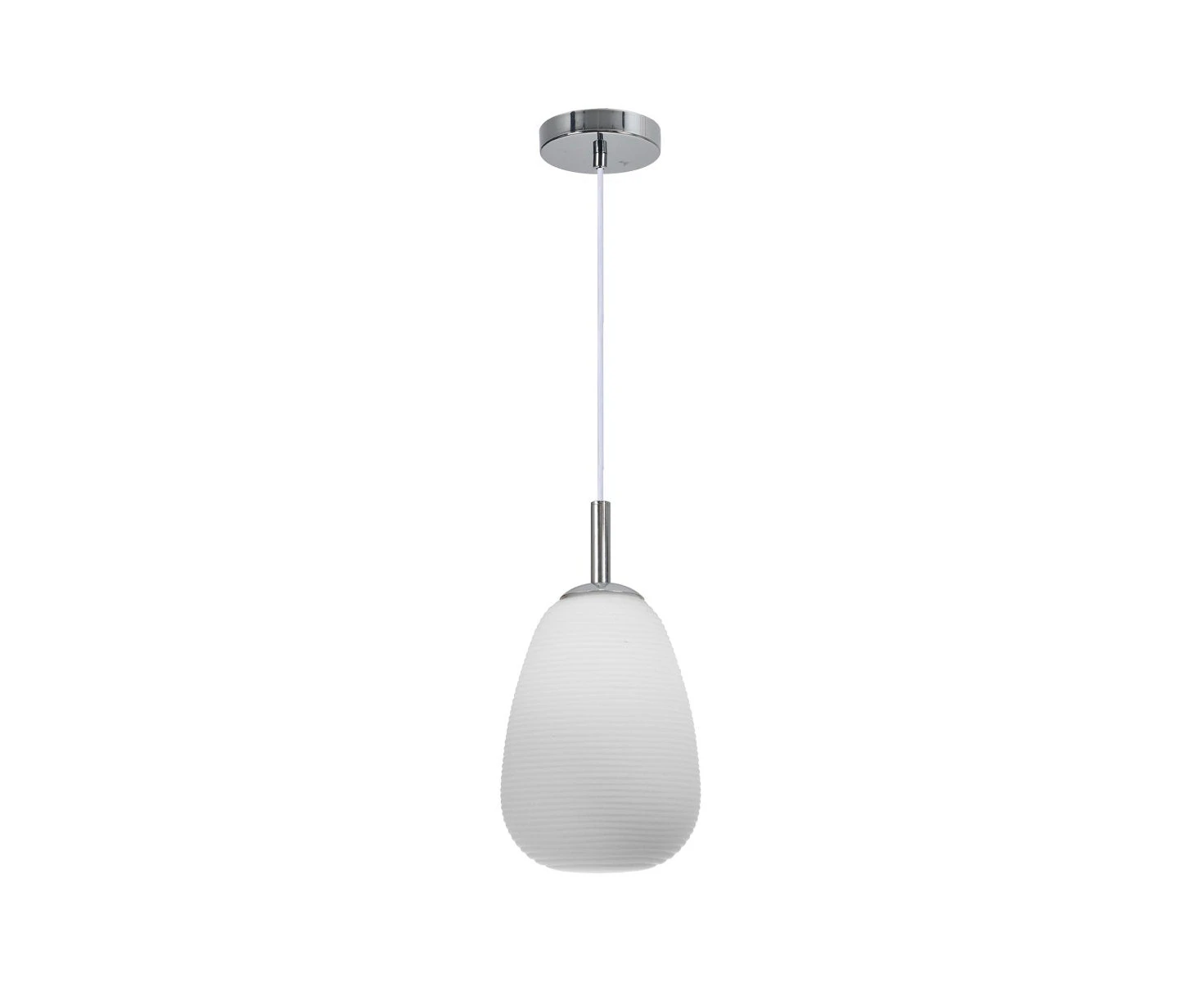 Briella Frosted Ribbed Glass Pendant Ceiling Light Lamp White