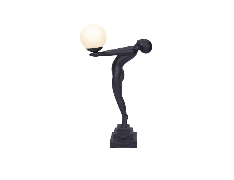Lady Grace Art Deco Table Lamp Black