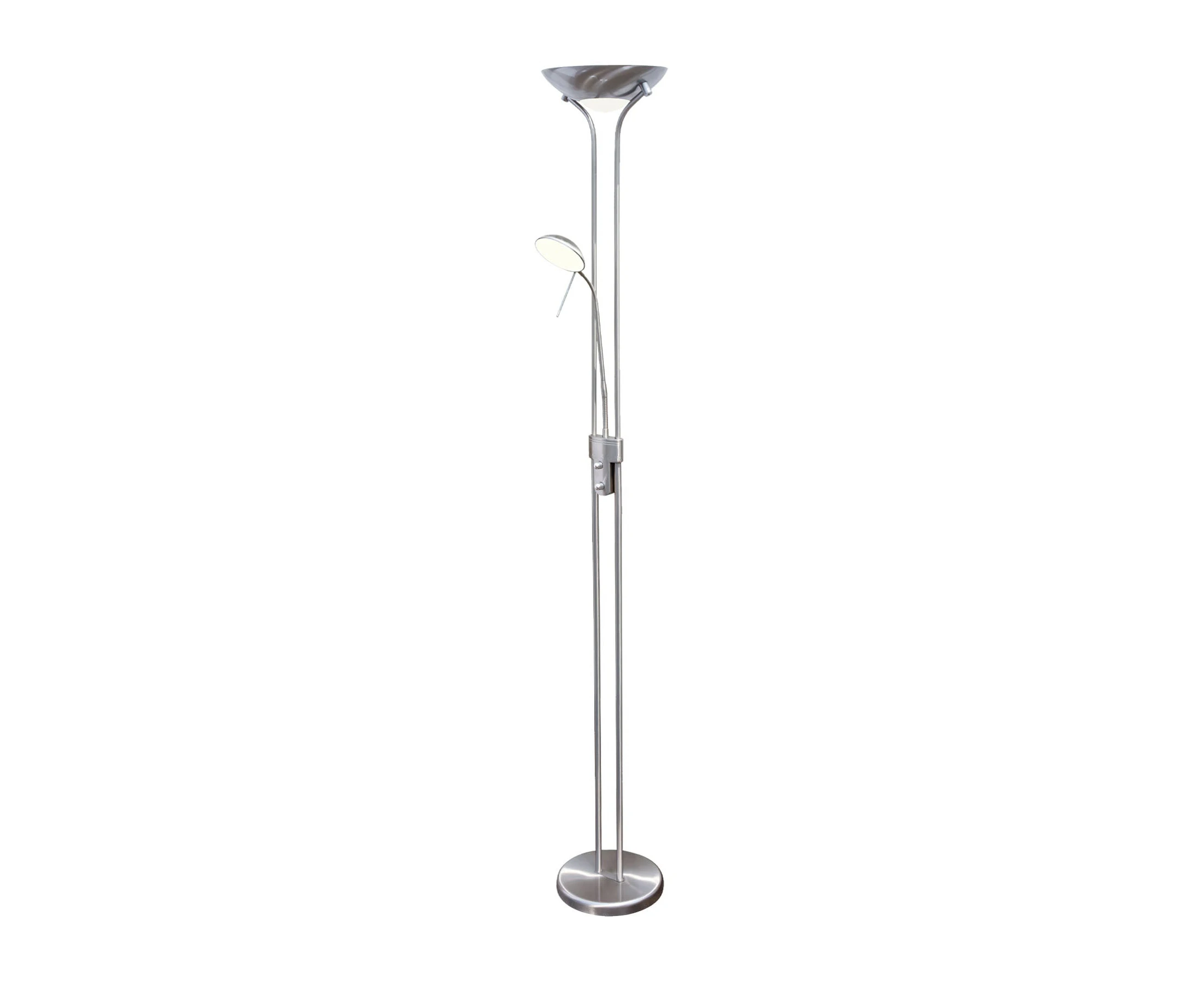 Buckley Dimmable LED Mother & Child Floor Lamp Light Chrome 180cm