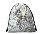 Symphony in Black and White Butterflies Fairy Beach Towel Set