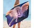 Cool Fantasy Art Flying White Horse Pegasus Beach Towel Set