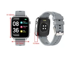 WIWU P41 Smart Watch Full Touch Screen Call Answer/Dial Fitness Tracker for Android iOS-Grey