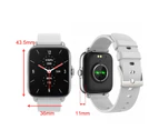 WIWU Y22 Large Screen Smart Watch Heart Rate Monitor Fitness Tracker for Android iOS-Silver