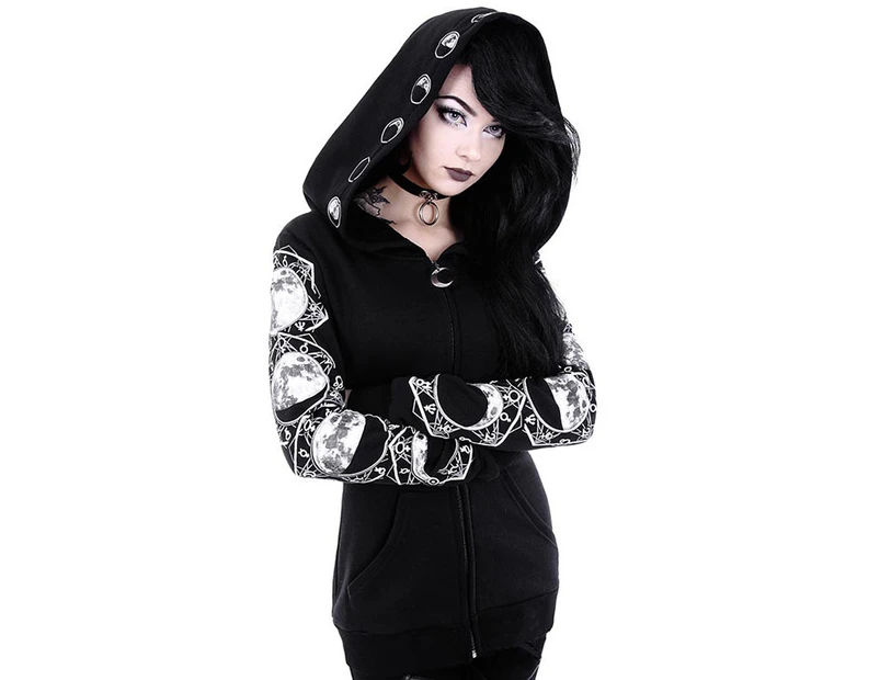 Goth hot sale hoodie women's