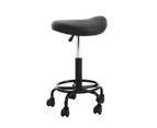 Artiss Salon Stool Saddle Swivel Chair