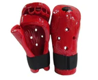 Foam Sparring Gloves | Hand Protector Guards - Red