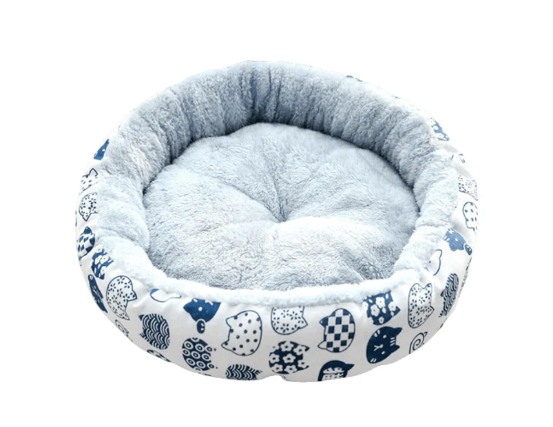 Deep Sleeping Round Pet Bed - White