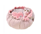 Cozy Fluffy Pet Warm Bed - Pink
