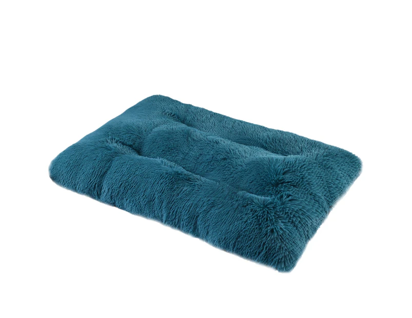 Luxury Plush Soft Fur Dog Bed - Dark Blue