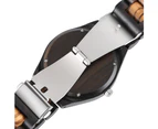 Wood Watch Natural Bracelet Men Quartz Wristwatch Bamboo Wristwatch-Black
