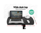 Artiss Laptop Desk Table Fan Cooling Black 60CM