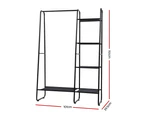 Artiss Clothes Rack Coat Stand 150cm Hanger Closet Black