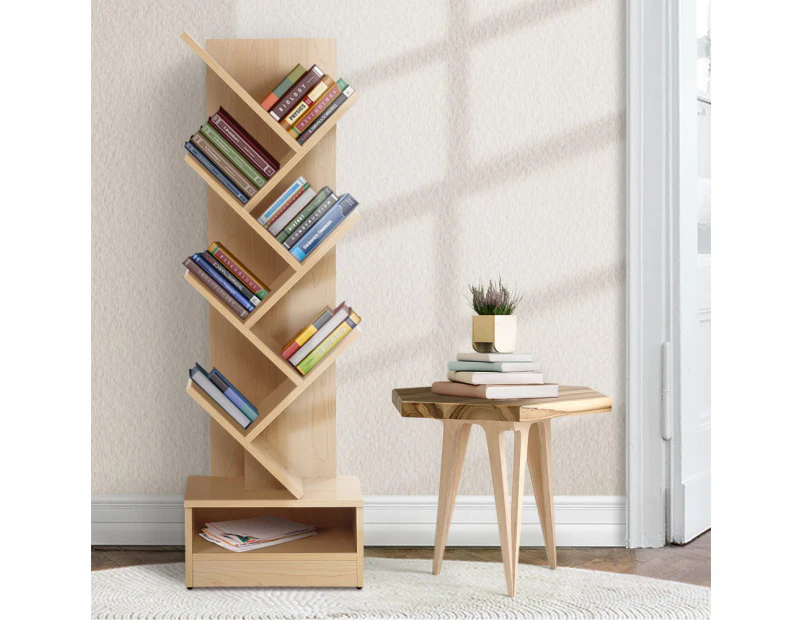 Artiss Tree Bookshelf 7 Tiers - ECHO Oak