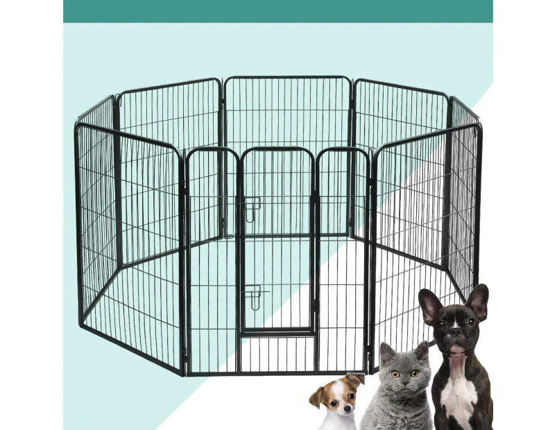 i.Pet 40" 8 Panel Dog Playpen Pet Exercise Cage Enclosure Fence Play Pen