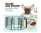 i.Pet 40" 8 Panel Dog Playpen Pet Exercise Cage Enclosure Fence Play Pen