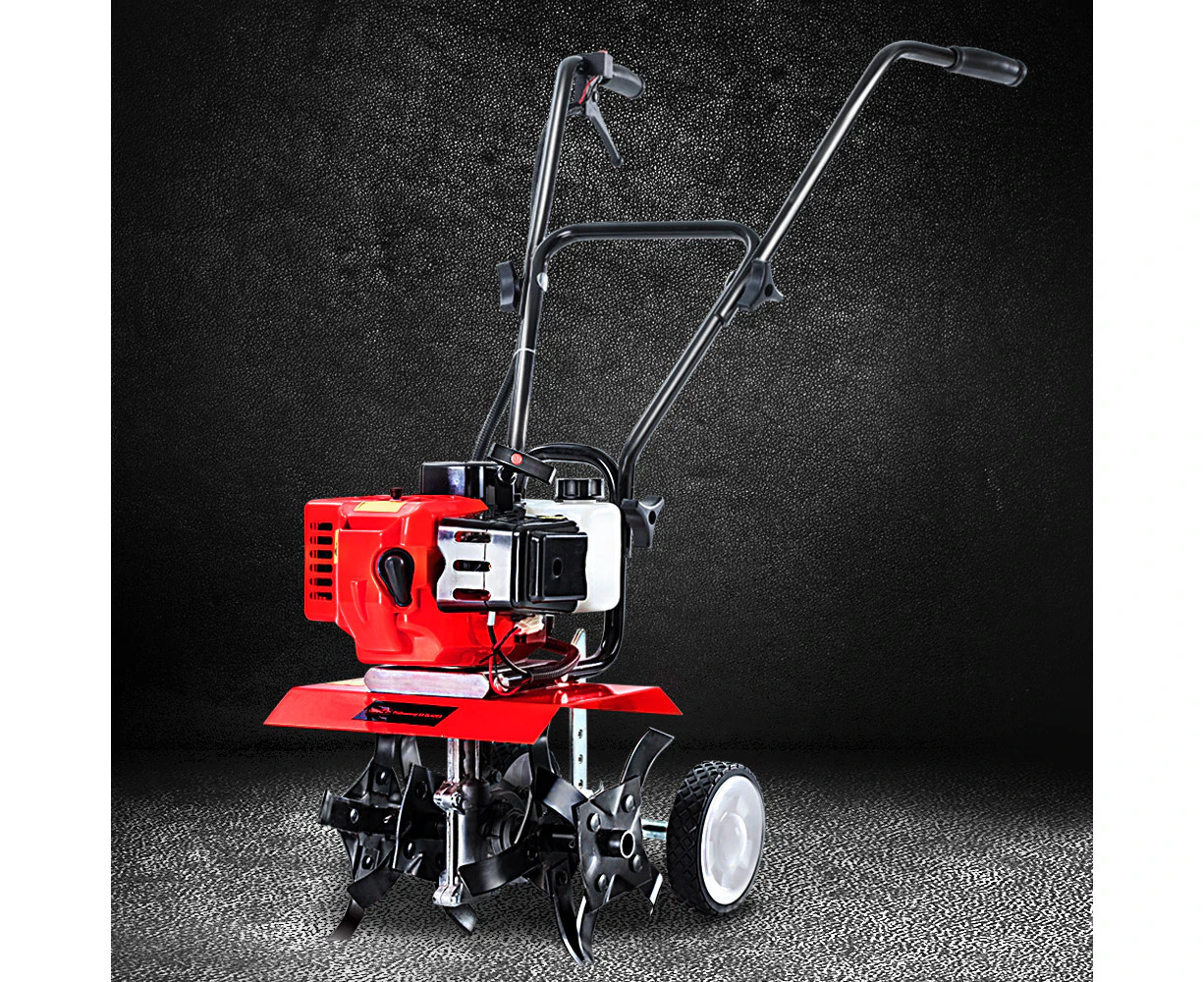 Giantz 72CC Tiller Garden Cultivator Rototiller 4 Blades Soil Plower Mini Rotary Hoe