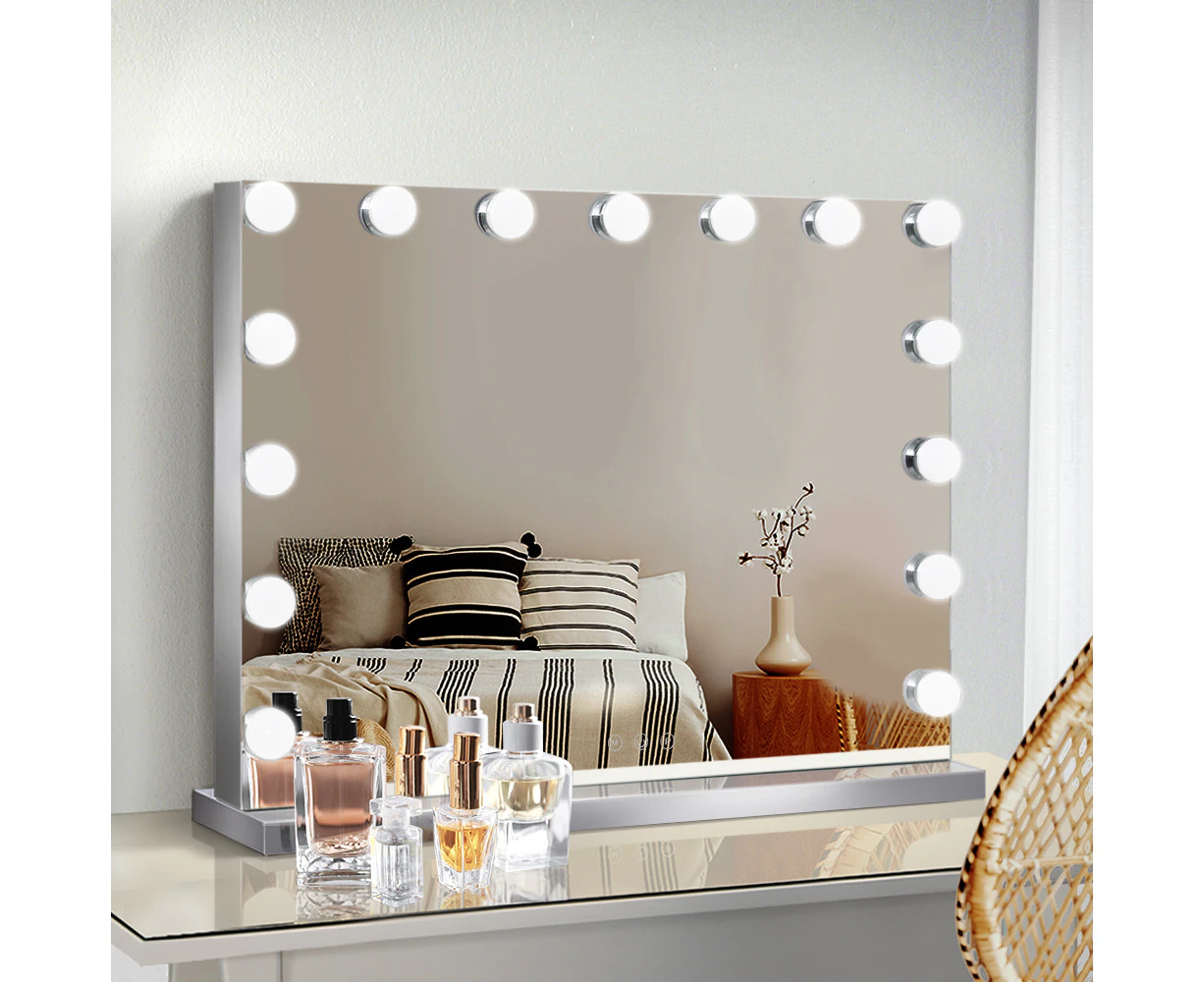 Embellir Makeup Mirror 58x46cm Hollywood Vanity with LED Light Tabletop Wall