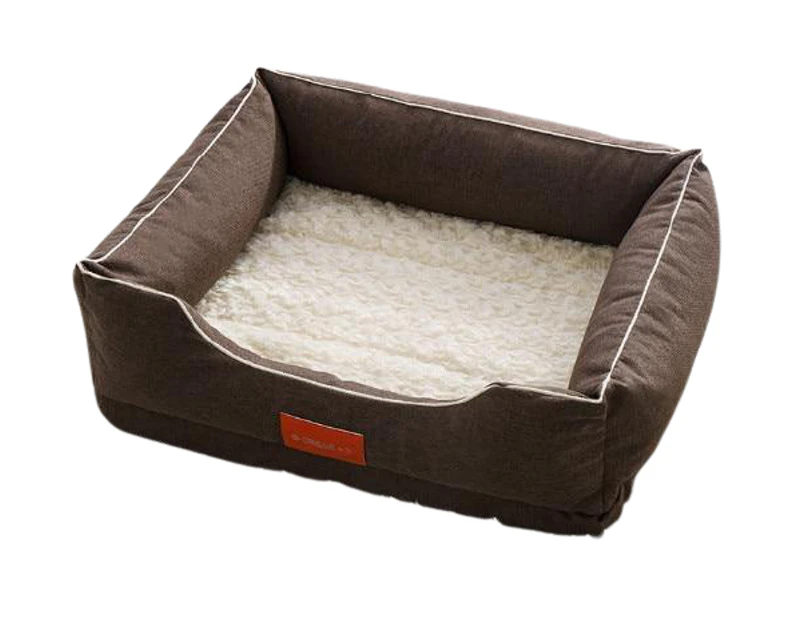 Luxury Cozy Pet Sofa Bed - Brown