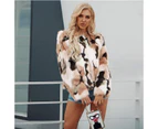 Lookbook Ladies Faux Fur Jacket Fashion Winter Cardigan Cocktail Party Wear