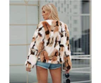 Lookbook Ladies Faux Fur Jacket Fashion Winter Cardigan Cocktail Party Wear