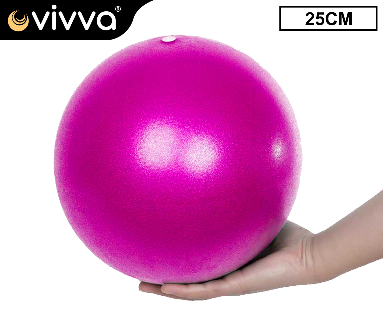 Vivva 25CM Pink Yoga Ball Pilates Fitness Exercise Balls Birthing Stability  Ball Sport Gym