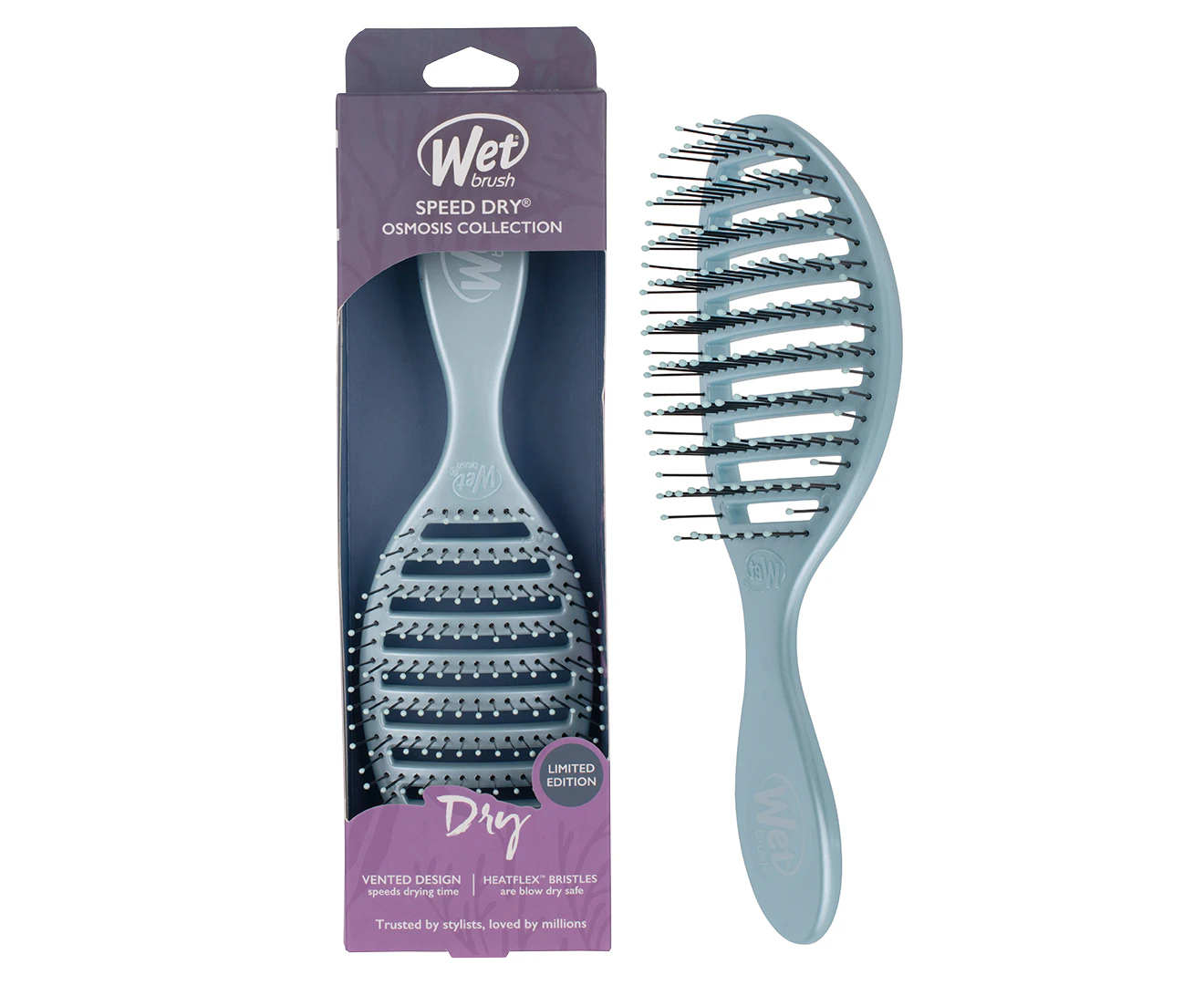 Wet Brush Speed Dry Detangler Hair Brush - Osmosis Blue