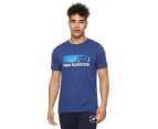 New Balance Men's Sport Bold Logo Tee / T-Shirt / Tshirt - Blue