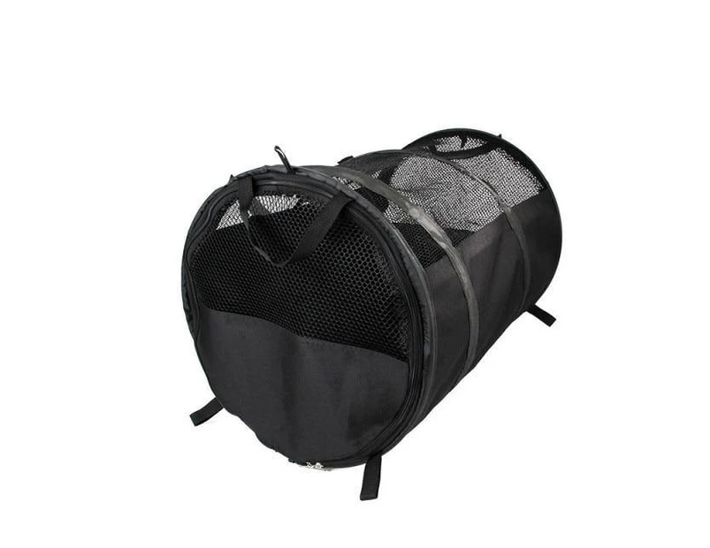 Dog Car Seat Cover Round Cage - Black