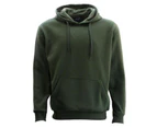 Adult Men's Unisex Basic Plain Hoodie - Olive