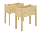 vidaXL Garden Planters 2 pcs 70x31x70 cm Solid Pinewood