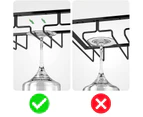 BJWD 3 Slots Wine Glass Rack Holder Hanger Hanging Bar Storage Drying Rack