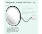BJWD 10X Bathroom Magnifying Makeup Mirror With LED Light Suction Cup Cosmetic 360° Rotation Flexible Gooseneck, 360 Degree Swivel, Daylight, Batte