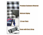 Picnic Blanket 200X200cm Premium Cashmere BLACK Rug Waterproof Mat Outdoor