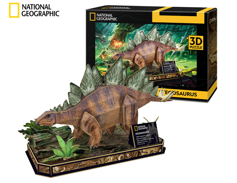 National Geographic Stegosaurus 62-Piece 3D Paper Model Kit