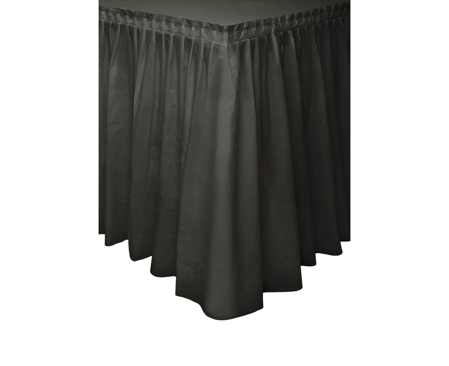 Plastic Table Skirt Tableskirt Baby Shower Birthday Wedding Party Decoration 4.3m Black