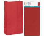 12 Paper Bags Treat Loot Lolly Wedding Birthday Party Favours Gift Bag Favor Red