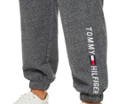 Tommy Hilfiger Sport Women's Fleece Embroidered Leg Joggers / Tracksuit Pants - Black Heather