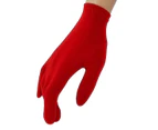 Wrist Length Red Stretch Fabric Costume Gloves - New