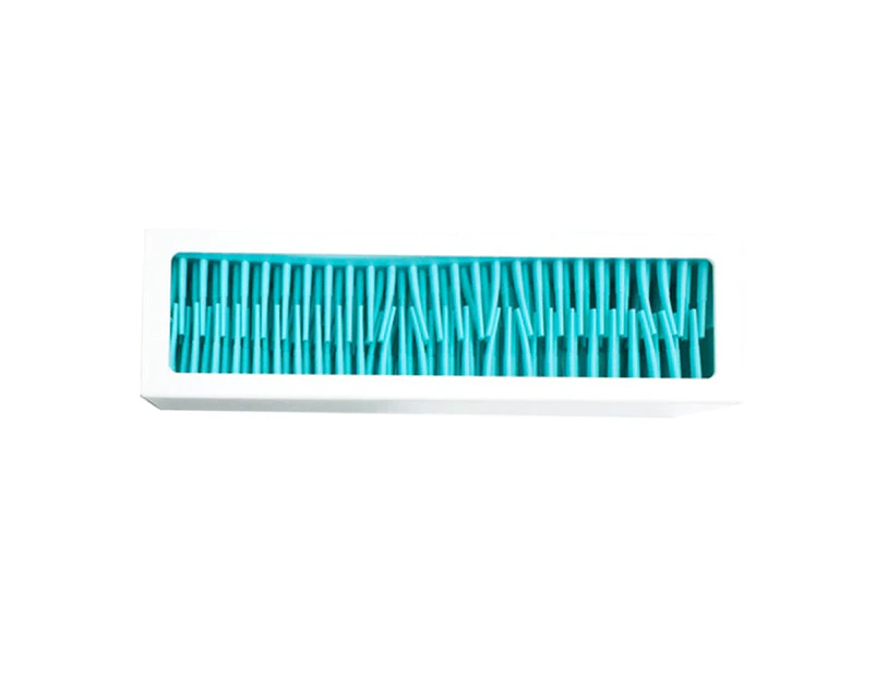 Silicone Makeup Brush Lipsticks Organizer Holder Cosmetic Tools Storage Rack-White + Blue