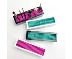 Silicone Makeup Brush Lipsticks Organizer Holder Cosmetic Tools Storage Rack-Black + Blue