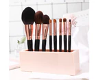 Silicone Makeup Brush Lipsticks Organizer Holder Cosmetic Tools Storage Rack-White + Blue