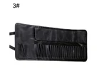 Professional 12/18/24 Slots Makeup Brushes Pouch Cosmetics Organizer for Travel-Black