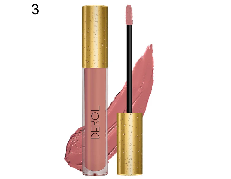 5.5ml Lip Gloss Non-Stick Matte Effect Natural Lip Glaze Long Lasting Tint Colors Makeup Cosmetic for Women-3