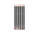 6Pcs 3.5g Lip Pencils Long Lasting High Pigmented Lightweight Nude Color Lip Pens for Photography -D