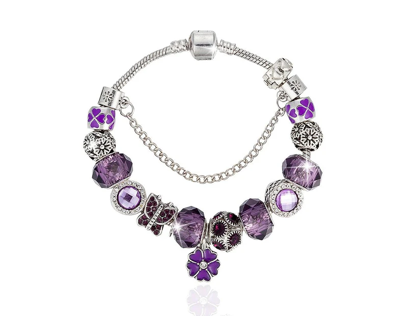 Purple charm clearance bracelet