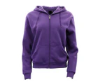 FIL Adult Unisex Men's Zip Up Hoodie w Fleece Hooded Jacket Jumper Basic Blank Plain - Purple