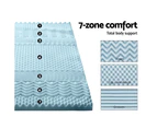Bedding Cool Gel 7-zone Memory Foam Mattress Topper w/Bamboo Cover 5cm - Double